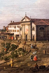 Widok Dolo nad Brentą, detal, ok. 1755-1760 (olej na płótnie)