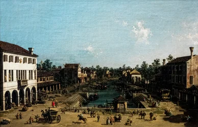 Widok na Mestre z Canale delle barche, ok. 1755-1760 (olej na płótnie)