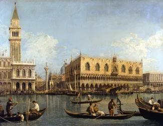 Canaletto (1697 - 1768): Widok Pałacu Dożów w Wenecji, Mediolan, Pinacoteca di Brera