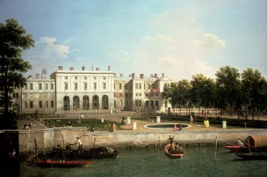 Stary Somerset House z Tamizy, Londyn (olej na płótnie)