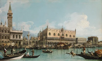 Molo w pobliżu Piazza San Marco w Wenecji przy Canaletto (1697-1768). olej na płótnie, ok. 1729. Kolekcja Ablo
