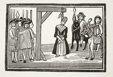 Całe życie i przygody panny Davis, powszechnie nazywane Pięknością w przebraniu, ilustracja z „Chap-books of the XVIII Century” Johna Ashtona, wyd. 1882 (lit)