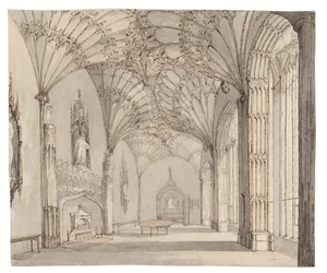 Jadalnia w Arbury Hall, Nuneaton, Warwickshire, ok. 1810