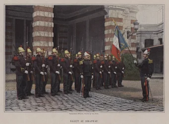 Salute to the Flag (kolorowe zdjęcie)