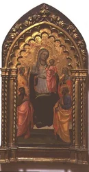 Madonna z Dzieciątkiem ze świętymi (tempera na panelu)