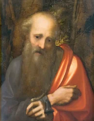 Św. Antoni Opat, Correggio (olej na desce)
