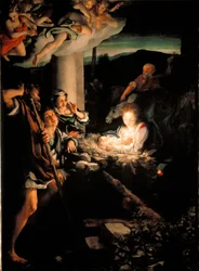 Święta Noc (Nativite). Obraz Antonio Allegri dit Il Correggio (The Correge