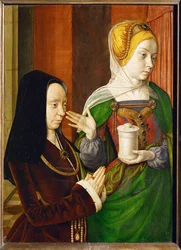 Madeleine de Bourgogne, dame de Laage, przedstawiona przez Saint Magdalen ...