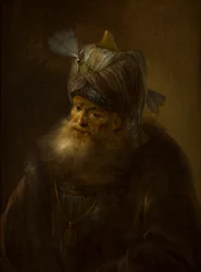 Portret mężczyzny w turbanie (olej na płótnie)