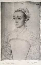 Marguerite de France (1523-74) (ołówek na papierze)