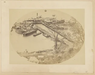 [Dolne nabrzeże, Belle Plain, Korpus Budowlany USMRR] [16 maja 1864 r.].