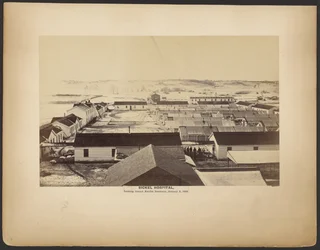 Szpital Sickel, patrząc w kierunku Seminarium Fairfax, 5 stycznia 1864 r.
