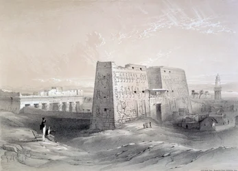 „Świątynia Edfu, Egipt”, XIX wiek