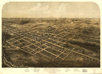 Widok z lotu ptaka na miasto Coldwater, Branch Co., Michigan. LOC 73693425