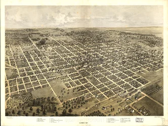 Bloomington, Illinois 1867 r. LOC 73693345