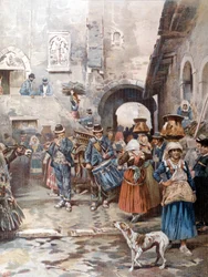 Wigilia Bożego Narodzenia na rzymskiej wsi 100 lat temu.