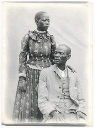 Khama i jego żona, ok. 1910 (odbitka platynowa)