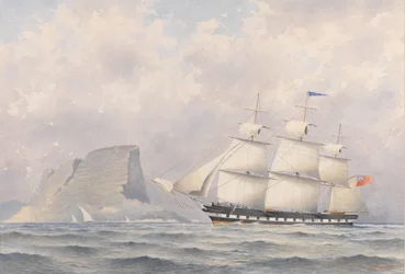 Kliper "Norwood" (1854), ok. 1854-57 (akwarela)