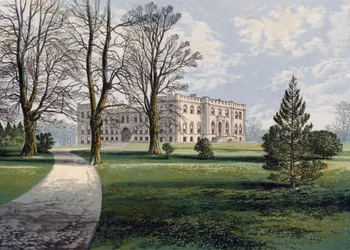 Zamek Kimbolton, Cambridgeshire, koniec XIX wieku.