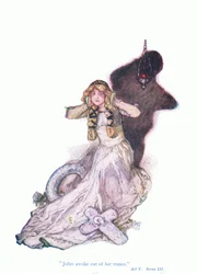 Julia obudziła się z atranu (Romeo i Julia), z pubu Tales from Shakespeare. przez Ward Lock & Co Ltd