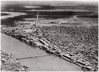 Bagdad z samolotu, Irak, 1925