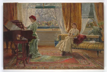 Wnętrze z dwiema paniami, 1880