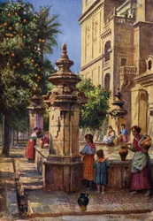 Kordowa, Fontanna na Dziedzińcu Pomarańczy (kolor lito)