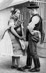Młoda para słowacka, Węgry, 1926.