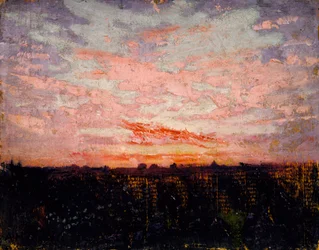 Wschód lub zachód słońca, studium do książki, Ukrywanie zabarwienia w królestwie zwierząt, ca. 1905-1909.
