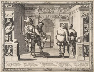 Aktorzy w Hotel de Bourgogne, ca. 1633-34.