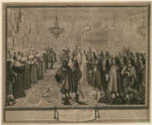Ceremonia przy kontrakcie małżeńskim zawartym w Fontainebleau w obecności Ich Królewskich Mości między Władysławem IV, królem Polski i Szwecji [...]