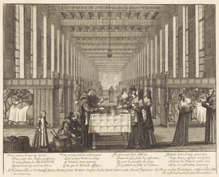 Sala chorych Hôpital de la Charité w Paryżu