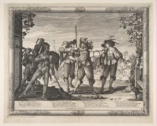 Gorący kociołek niesiony nowożeńcom, czyli rakieta, ok. godz. 1633.