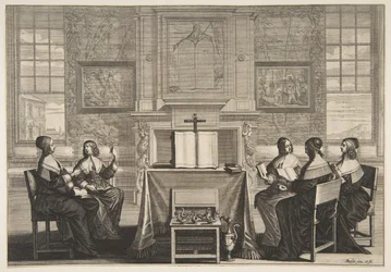 Rozmowa Mądrych Dziewic, ca. 1635.