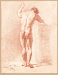 Stojący akt męski, widok z tyłu (3 nagroda 1808)