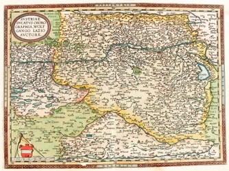 Austria Ducatus Chorographia Wolfgango Lazio Auctore Mapa Austrii Ducatus Chorographia Wolfgango Lazio Auctore Austria Ducatus Chorographia Wolfgango Lazio Auctore
