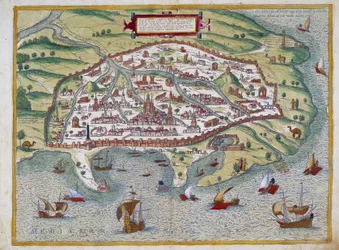 Mapa Aleksandrii — autorstwa Abrahama Orteliusa, Antwerpia