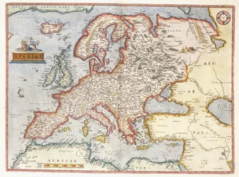 Mapa Europy, 1587