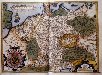Widok na Prusy. Płyta z edycji „Theatrum Orbis Terrarum” kartografa Abrahama Orteliusa (1527-1598)