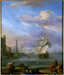 Port holenderski, obraz Abrahma Storcka