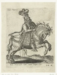 Francuski jeździec z bronią