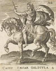 Caius Caesar Galigula z Dwunastu Cezarów na koniu, ca. 1565-1587, ca. 1565-1587.