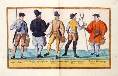 Stroje z XVI wieku z „Omnium Poene Gentium Imagines”, wydanej w Kolonii