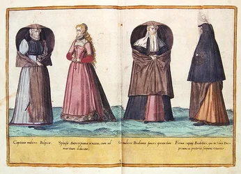 Szesnastowieczne kostiumy z "Omnium Poene Gentium Imagines", wydanego w Kolonii