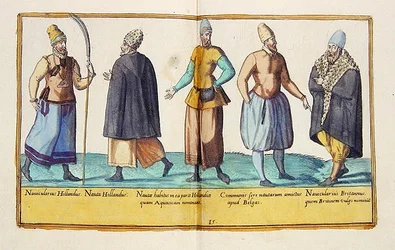 Stroje z XVI wieku z „Omnium Poene Gentium Imagines”, wydanej w Kolonii