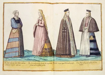 Stroje z XVI wieku z „Omnium Poene Gentium Imagines”, wydanej w Kolonii