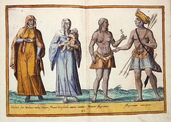 Stroje z XVI wieku z „Omnium Poene Gentium Imagines”, wydanej w Kolonii