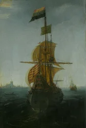 Indie Wschodnie w Amsterdamie, ok. 1625-1650 (olej na panelu)