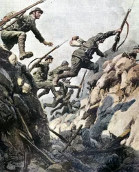 Bitwa pod Ortigarą (czerwiec 1917). Płyta autorstwa A. Beltrame.