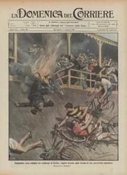 Dramatyczny wyścig kolarski na berlińskim welodromie, panie spalone benzyną?